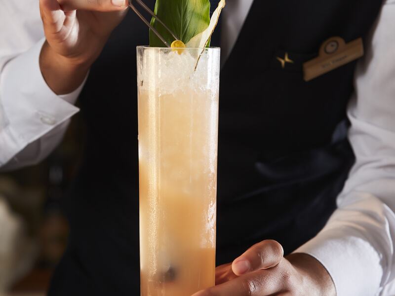 House Bar: Cocktail display.