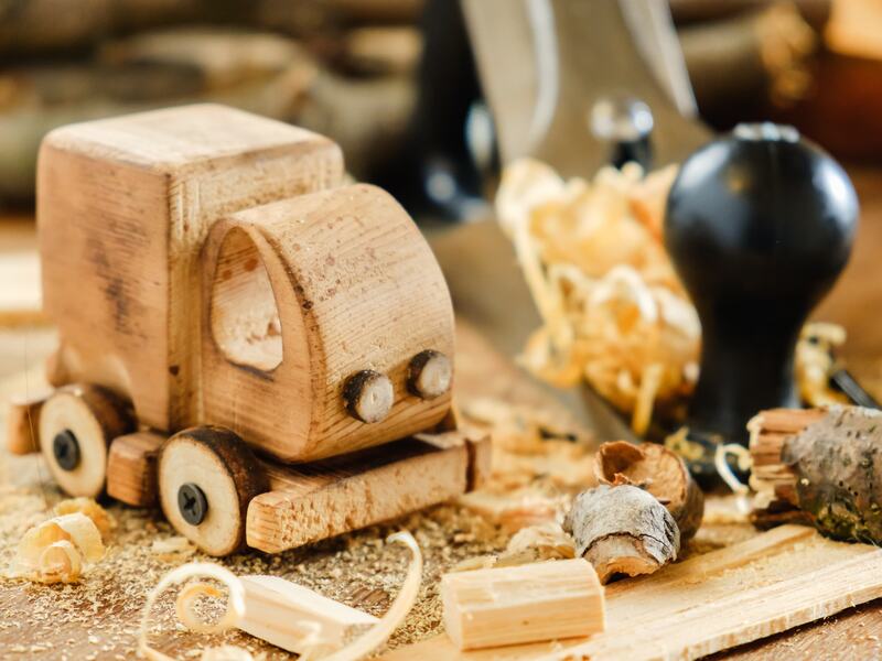 Wooden toy building workshop