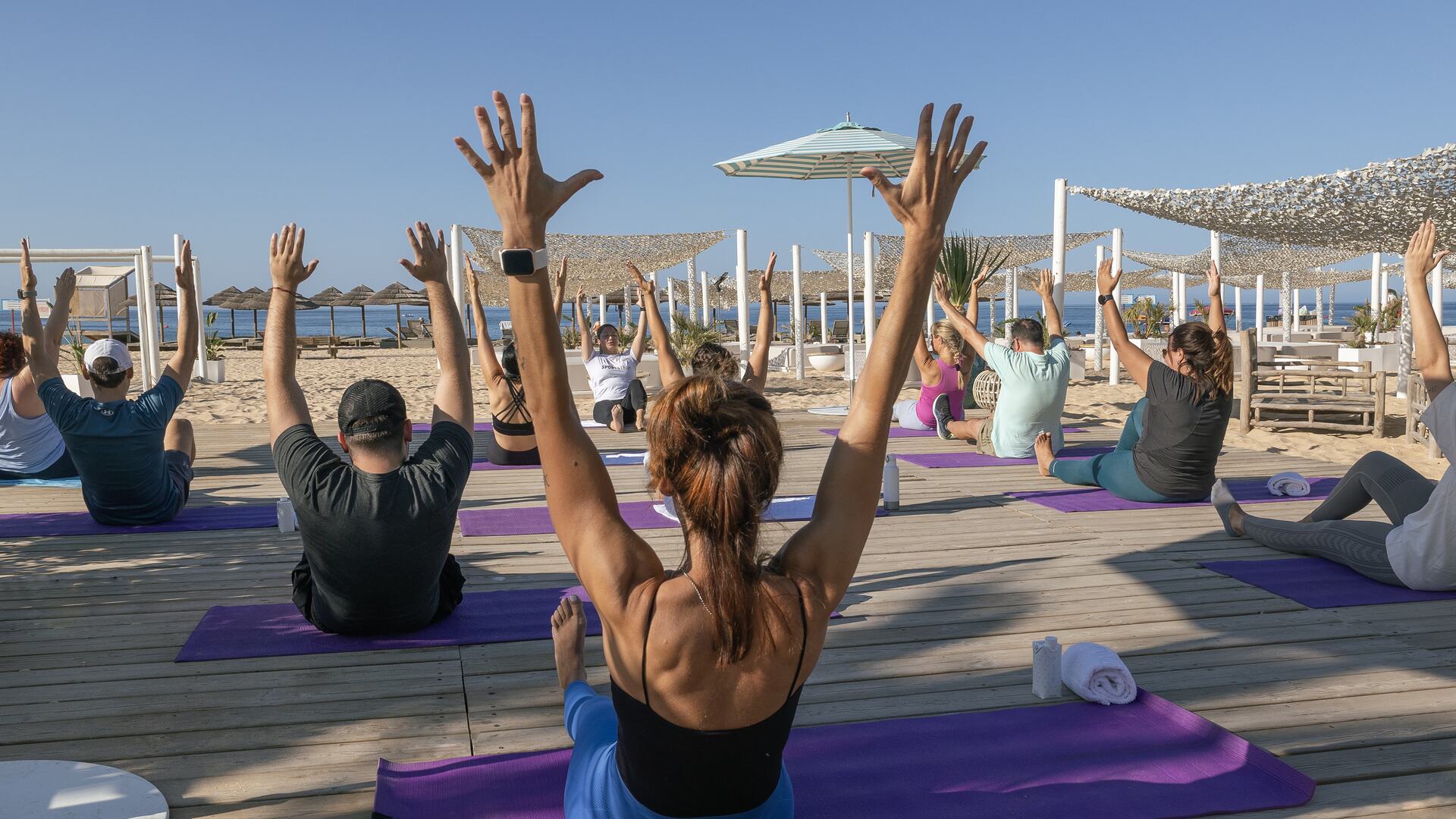 Fitness Class on the Beach