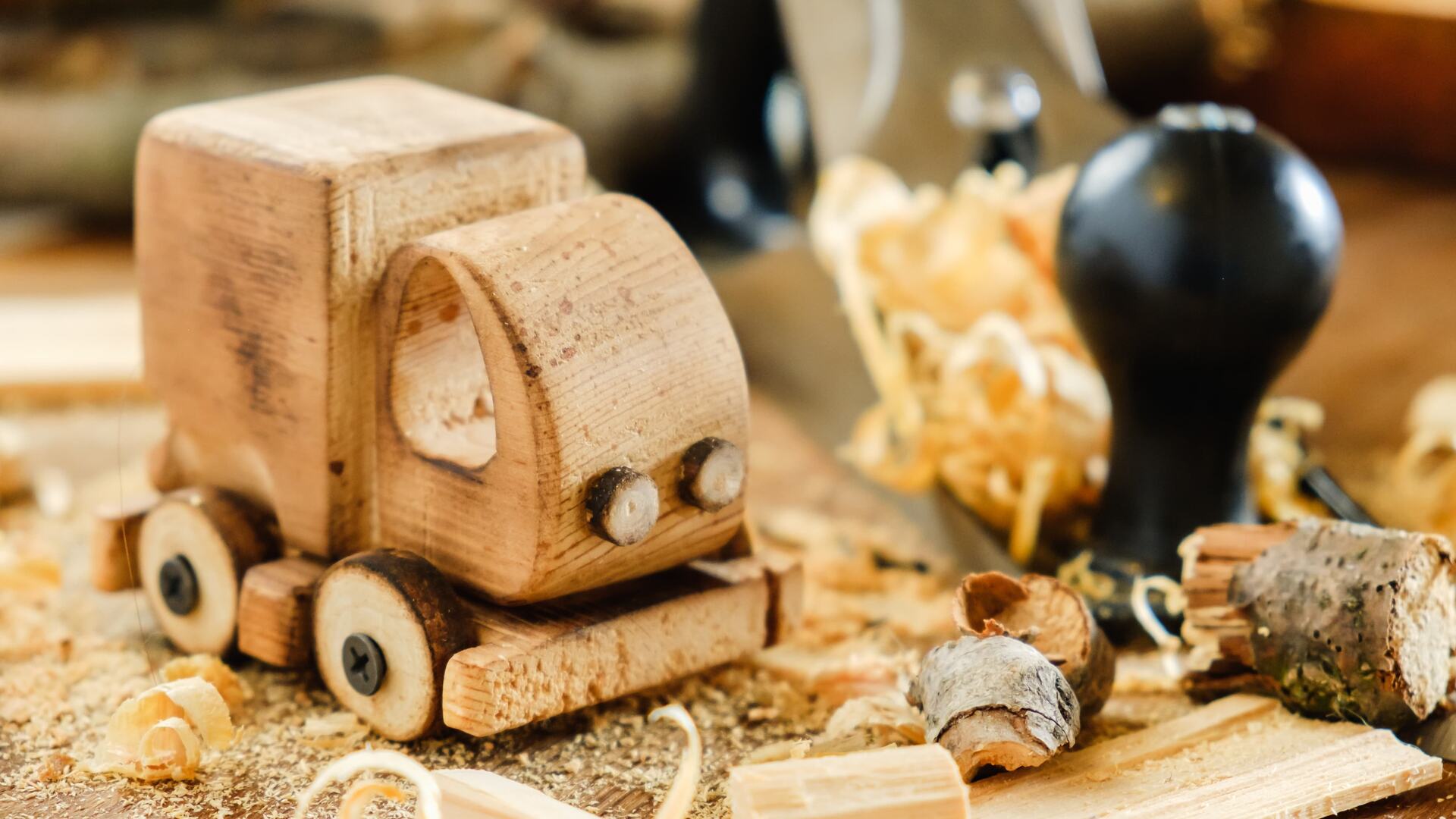 Wooden toy building workshop