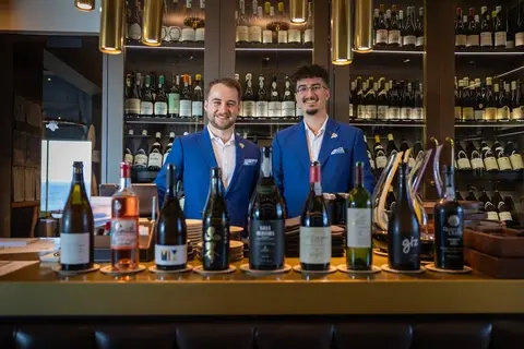 Wines on display at Ocean Restaurant