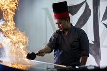 Teppanyaki takes the stage with the Japanese grill seating 10, and impresses the palate with a fixed menu consisting of six dishes, as well as Chef Allan’s skills with the live fire show.