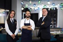 Staff from Atlântico Restaurant.