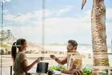 Couple having lunch.