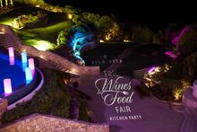 Fine Wines & Food Fair 2019: Kitchen party light show.