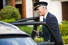 Doorman welcoming guests.