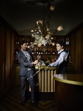 Bela Vita Bar & Brasserie: Champagne opening at bar section