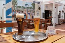 biergarten beer selection.