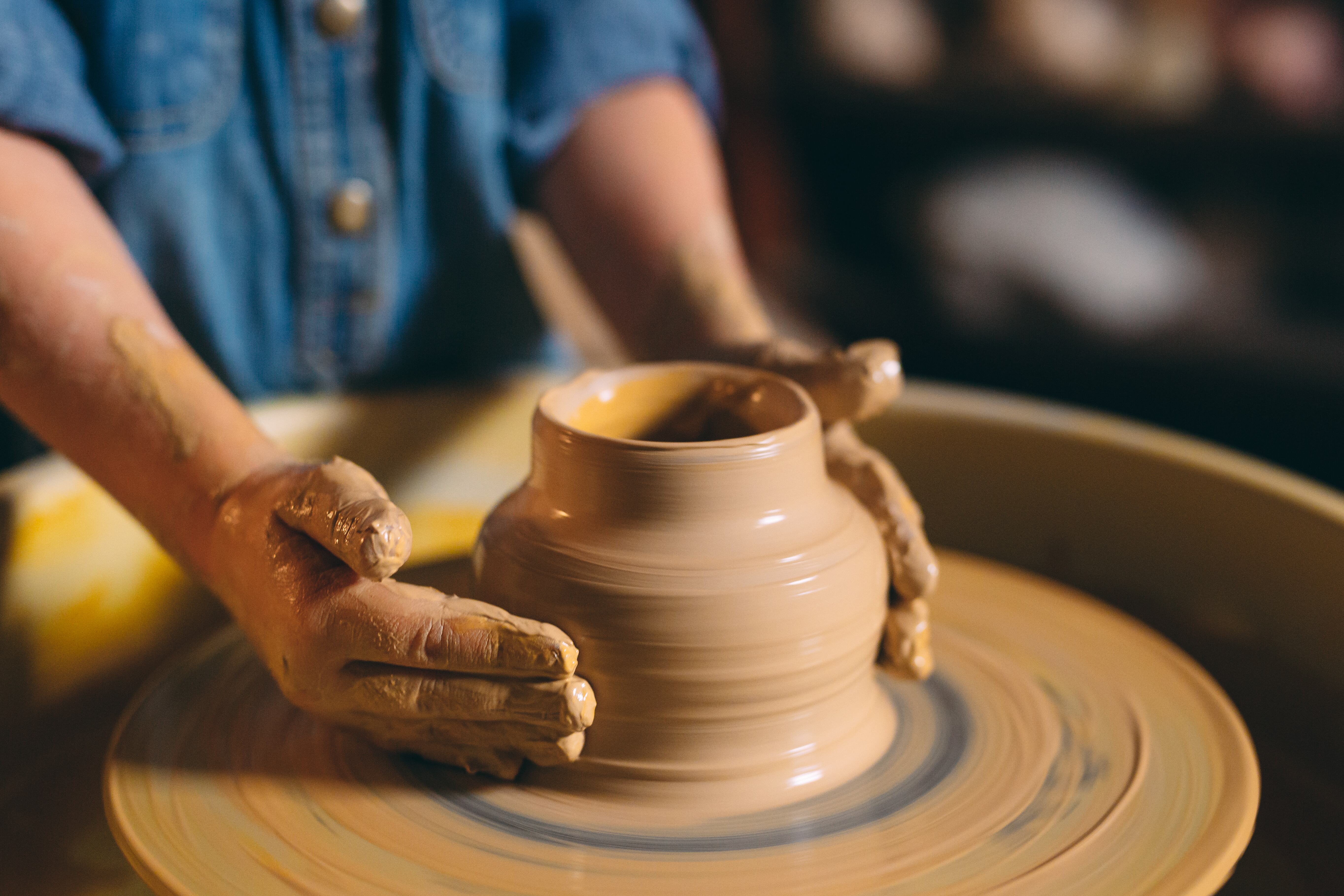 Upcoming events: Ceramics class with potter's wheel.