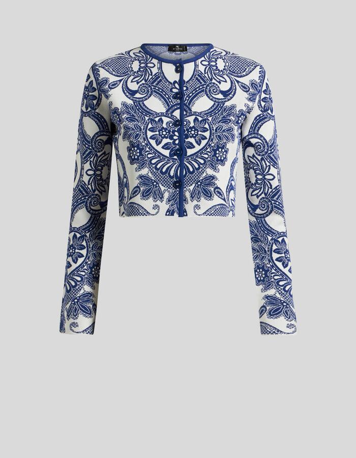 V-life product of the week: Two Tone Cropped Cardigan - ETRO 